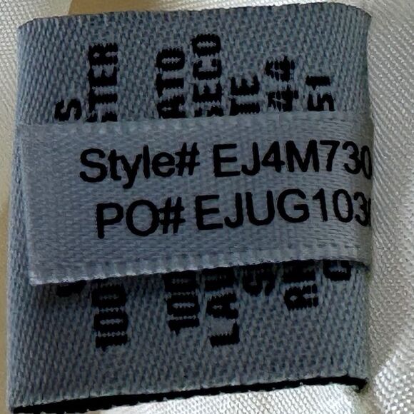 Eliza J Women's Ivory/Black Belted Beaded Tulip Dress Sz 6 - Picture 9 of 11